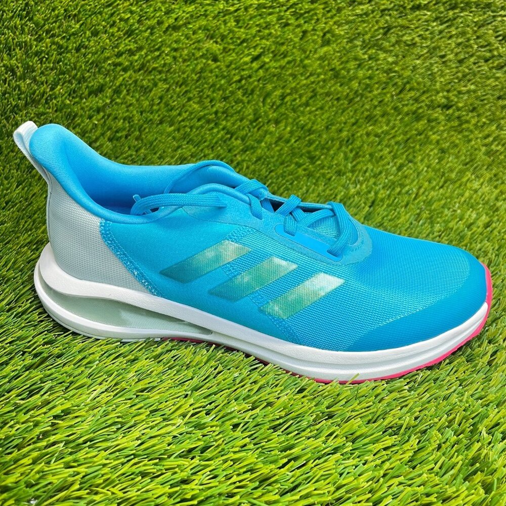Adidas FortaRun J Girls Size 6.5Y Blue White Pink Running Walking Shoes Sneakers